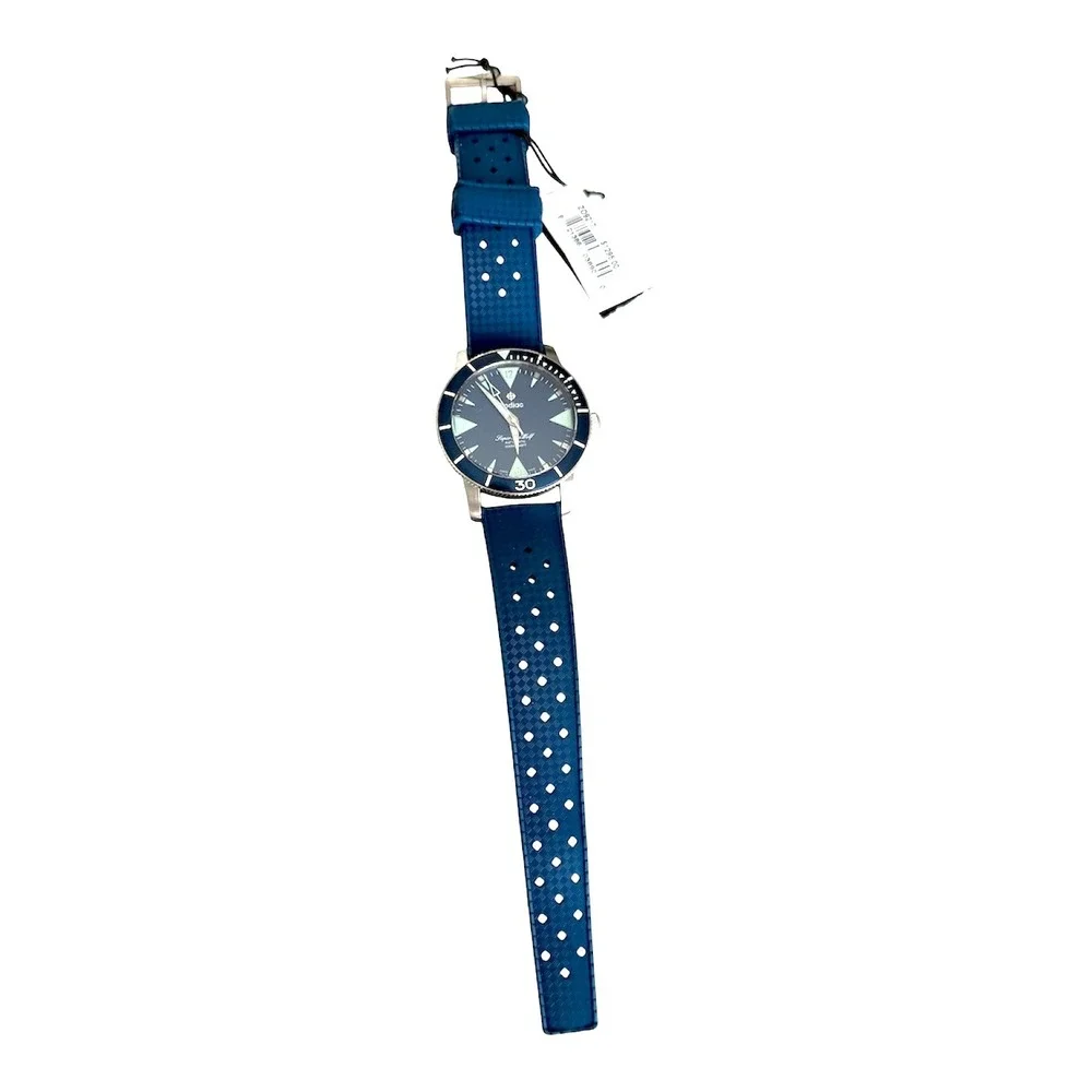 Zodiac Super Sea Wolf Automatic 200M Teal Blue Dial Rubber Strap Watch ZO9217